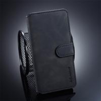 DG. MING Retro olie kant horizontaal flip beschermhoes voor Huawei P30 met houder & kaartsleuven & portemonnee (zwart)