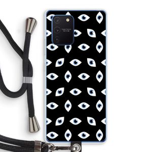 Eyes pattern: Samsung Galaxy Note 10 Lite Transparant Hoesje met koord