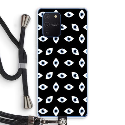 Eyes pattern: Samsung Galaxy Note 10 Lite Transparant Hoesje met koord