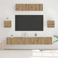 Tv-meubelset 7 pcs artisanaal eikenkleurig 80 x 30 x 30 cm