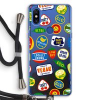 Fruitsticker: Xiaomi Mi Mix 3 Transparant Hoesje met koord