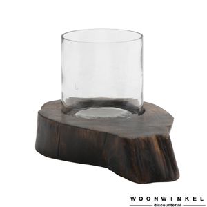 Payton Natural stormlight round in wooden base M