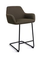 Jesper Home Barkruk 'Hiroo' Arch Black, kleur Jungle Jewel (zithoogte 66cm)