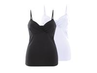 esmara 2 dames voedingstops (Zwart/wit, XL (48/50))