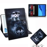 Wolf en hond patroon horizontale Flip lederen case voor Huawei MediaPad M5 Lite 10 1 met houder & Card slot & portemonnee