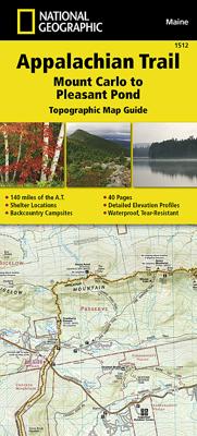 Wandelgids 1512 Topographic Map Guide Appalachian Trail - Mount Carlo to Pleasant Pond | National Geographic