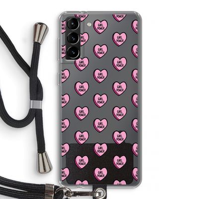 GIRL POWER: Samsung Galaxy S21 Plus Transparant Hoesje met koord