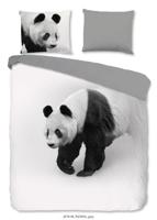 Pure Dekbedovertrek Micropercal Panda - grijs 240x200/220cm - thumbnail