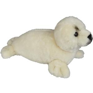 Pluche knuffel zeehonden pup - wit - 35 cm - zeedieren
