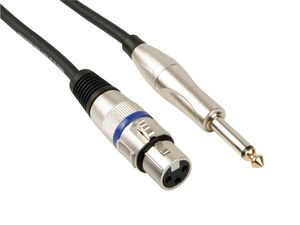 Xlr-kabel xlr vrouwelijk naar jack 6.35 mm mono 6 m - Velleman