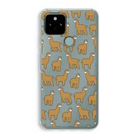 Alpacas: Google Pixel 5 Transparant Hoesje