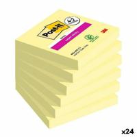 Zelfklevende briefjes Post-it Super Sticky Geel 76 x 76 mm 6 Onderdelen (24 Stuks)