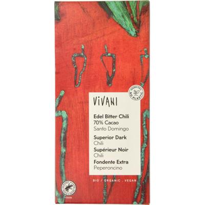 Vivani Chocolade puur superieur met chili bio