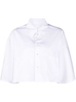 MM6 Maison Margiela chemise crop en popeline - Blanc - thumbnail