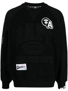 AAPE BY *A BATHING APE® sweat en jersey à logo appliqué - Noir