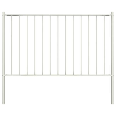 Hekpaneel met palen 1,7x1 m gepoedercoat staal wit