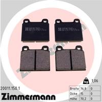 Remblokkenset, schijfrem ZIMMERMANN, u.a. fÃ¼r Alfa Romeo, Mercedes-Benz, Opel, VW, Porsche, Ferrari, Ford, Vauxhall