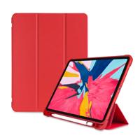 Drie-vouwen shock proof TPU beschermende case voor iPad Pro 11 inch (2018) met houder & Pensleuf (rood)