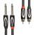 Roland RCC-5-2R28 instrumentenkabel 2x 6.35mm jack naar 2x RCA 1.5 meter