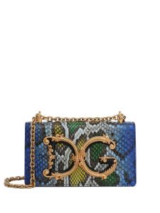 Dolce & Gabbana pochette pour smartphone à effet peau de python - Bleu