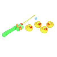 Hengelspel/eendjes vangen - groen/geel - kermis spel - voor kinderen - bad eendjes - bad speelgoed   -