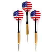12x stuks Dartpijlen/pijltjes met Amerikaanse/USA vlag flights 12x stuks Dartpijlen/pijltjes met Amerikaanse/USA vlag flights