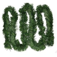 6x Groene kerst decoratie dennenslinger 270 cm   - - thumbnail