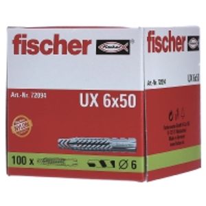 UX 6x50  (100 Stück) - Expanding plug 6x50mm UX 6x50