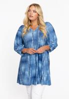 Yoek Tuniek wide bottom FRAYED | Blauw | Maat 46/48
