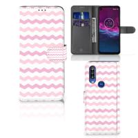 Motorola One Action | Telefoon Hoesje | Waves Roze