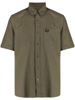 Fred Perry chemise en coton à manches courtes - Vert - thumbnail