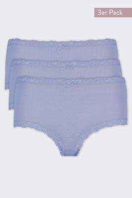 Nina von C 3-pack dames Tailleslip - Kant - Colours - Dames onderbroeken modal - Vrolijke kleuren