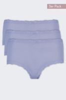 Nina von C 3-pack dames Tailleslip - Kant - Colours - Dames onderbroeken modal - Vrolijke kleuren