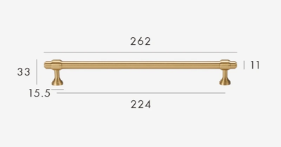 NurlinLux Massief Messing Franse T-Bar Handgrepen