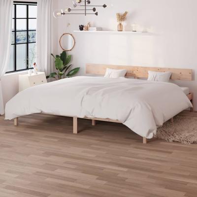 Bedframe zonder matras massief hout 200x200 cm