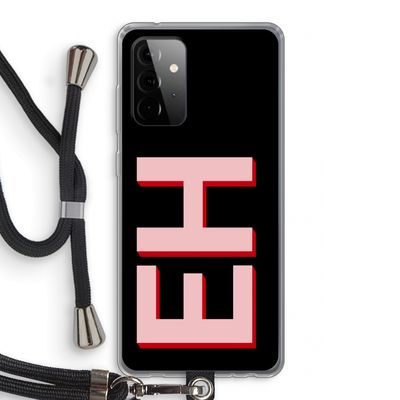 Monogram: Samsung Galaxy A72 5G Transparant Hoesje met koord