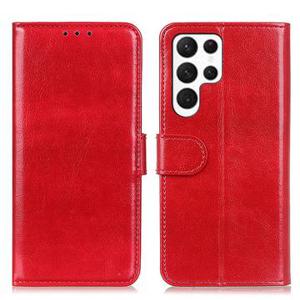 Samsung Galaxy S24 Ultra Wallet Case met Magnetische Sluiting - Rood