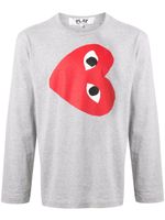 Comme Des Garçons Play t-shirt à logo imprimé - Gris