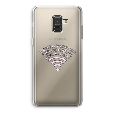 Home Is Where The Wifi Is: Samsung Galaxy A8 (2018) Transparant Hoesje