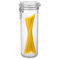 Spaghetti voorraad/weck pot - glas - transparant - 26 x 9 cm - 1,5 L - Bormioli Rocco