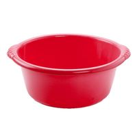 Kunststof teiltje/afwasbak rond 25 liter rood - Afwasbak