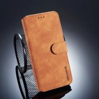 Dg. MING retro olie kant horizontale flip case voor Huawei P20 Pro met houder & kaartsleuven & portemonnee (bruin)