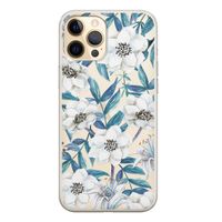 iPhone 12 Pro Max transparant hoesje - Touch of flowers