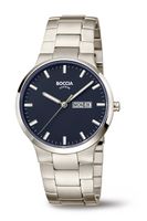 Boccia 3649-02 Horloge Titanium zilverkleurig-blauw 39 mm