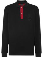 Billionaire polo à motif brodé - Noir