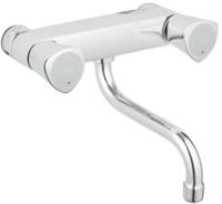 Grohe Costa S wand keukenkraan met onderuitloop Chroom