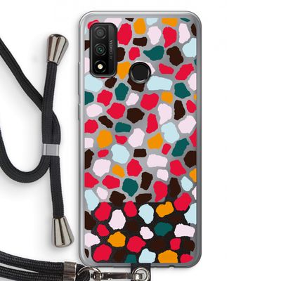 Colored Giraffe: Huawei P Smart (2020) Transparant Hoesje met koord