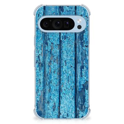 Google Pixel 9 | 9 Pro Stevig Telefoonhoesje Wood Blue Google Pixel 9 | 9 Pro Stevig Telefoonhoesje Wood Blue