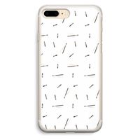 Hipster stripes: iPhone 7 Plus Transparant Hoesje