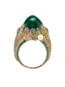 Anabela Chan bague Emerald Sugarloaf Berry en or jaune 18ct